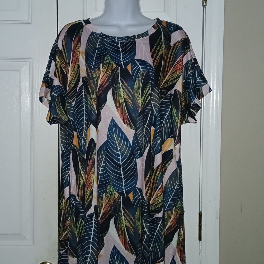 ANRABESS Tropical Casual Loose Sundress Split Maxi Dress Sz XXL NWT - Picture 3 of 9